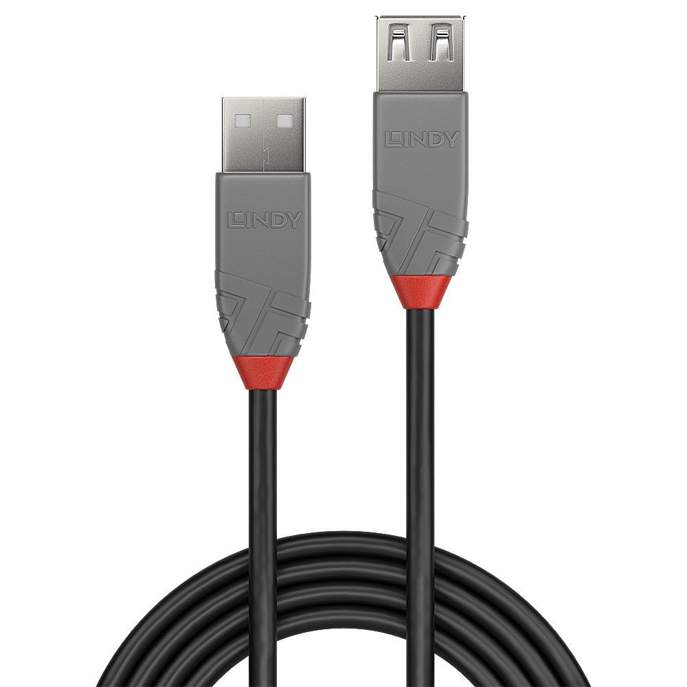 Lindy 36701 cavo USB 0,5 m USB 2.0 USB A Nero, Grigio [LINDY36701]