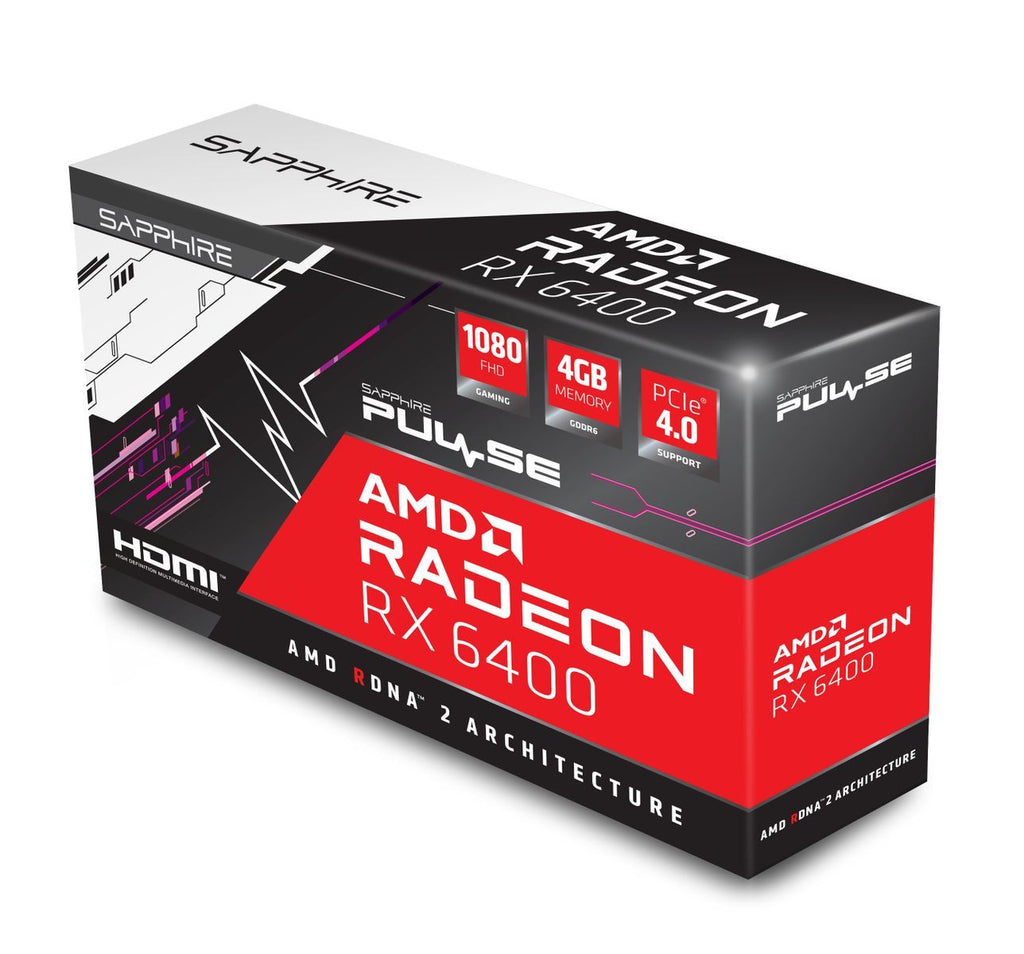 Sapphire PULSE 11315-01-20G scheda video AMD Radeon RX 6400 4 GB GDDR6 [11315-01-20G]