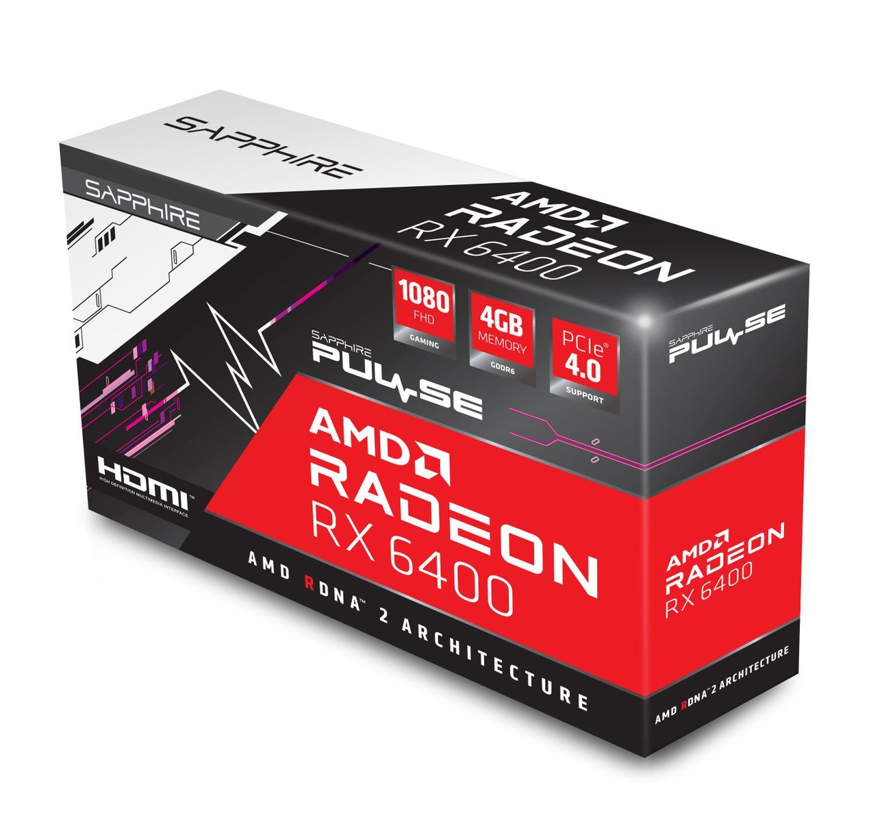 Sapphire PULSE 11315-01-20G scheda video AMD Radeon RX 6400 4 GB GDDR6 [11315-01-20G]
