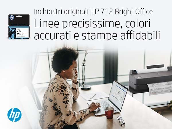 HP Cartuccia di inchiostro nero originale DesignJet 712 da 80 ml [3ED71A]