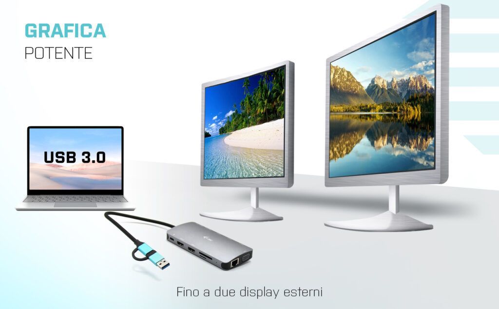 i-tec USB 3.0 USB-C/Thunderbolt 3x Display Metal Nano Dock with LAN + Power Delivery 100 W [CANANOTDOCKPD]