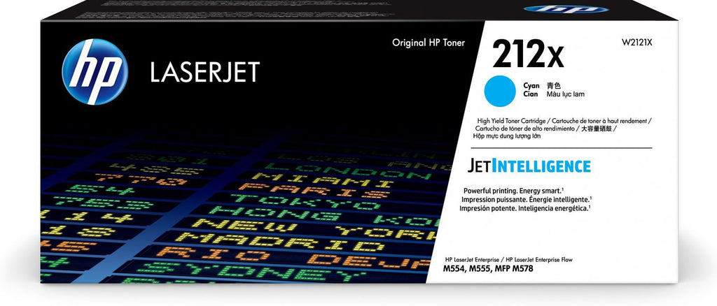 HP Cartuccia toner ciano originale LaserJet 212X ad alta capacità [W2121X]