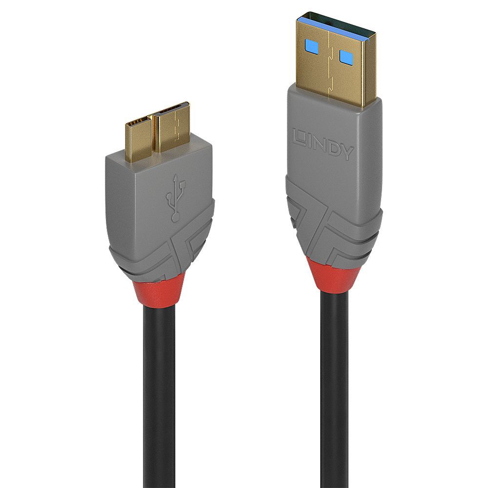 Lindy 36765 cavo USB 0,5 m USB 3.2 Gen 1 (3.1 Gen 1) USB A Micro-USB B Nero [LINDY36765]