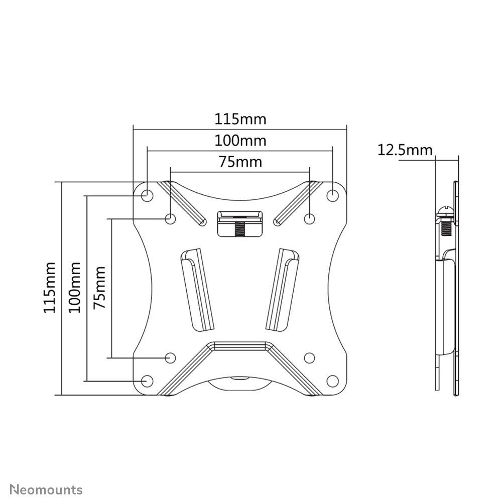 Neomounts NM-W25BLACK Supporto monitor/TV a parete 10-30" - ultrapiatto [NM-W25BLACK]
