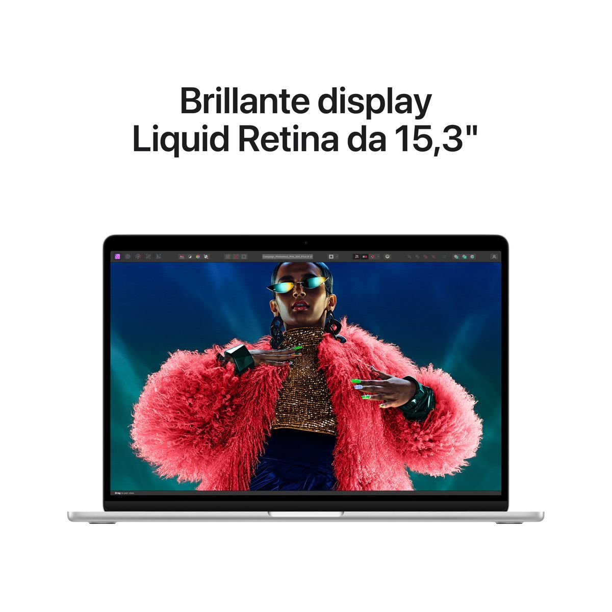 Apple MacBook Air 15": Chip M3 con CPU 8-core e GPU 10-core, 256GB SSD - Argento [MC9E4T/A]