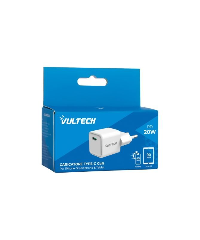 Vultech CC-120PDCUGWH Caricabatterie per dispositivi mobili Universale Bianco AC Ricarica rapida Interno [CC-120PDCUGWH]