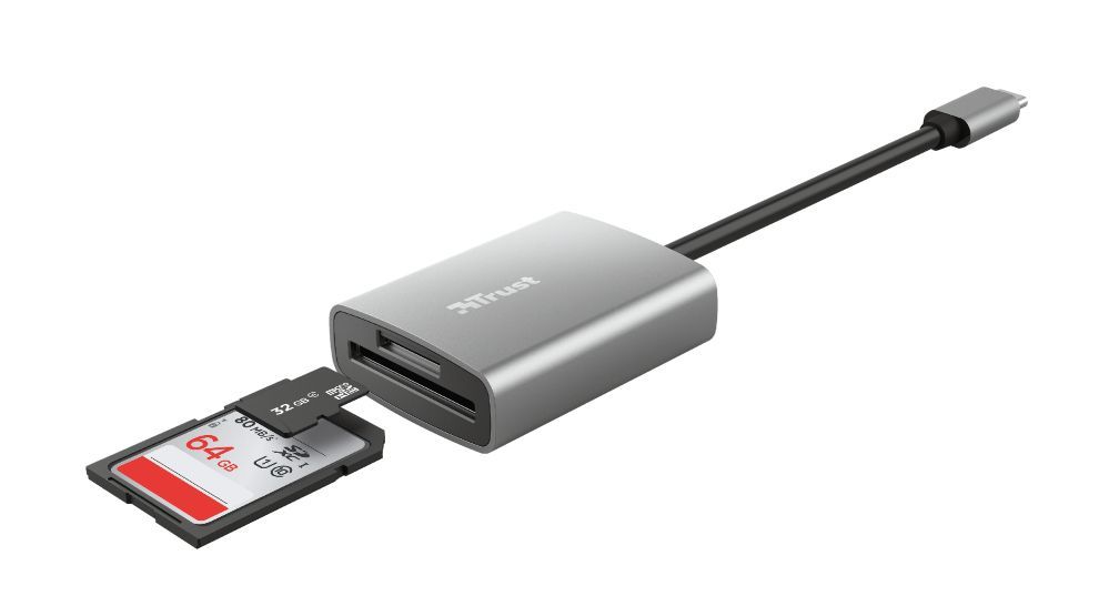Trust 24136 lettore di schede USB 3.2 Gen 1 (3.1 Gen 1) Type-C Alluminio [24136]