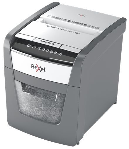 Rexel Optimum AutoFeed+ 50X distruggi documenti Triturazione incrociata 55 dB 22 cm Nero, Grigio [2020050XEU]