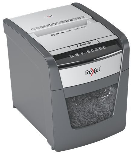 Rexel Optimum AutoFeed+ 50X distruggi documenti Triturazione incrociata 55 dB 22 cm Nero, Grigio [2020050XEU]