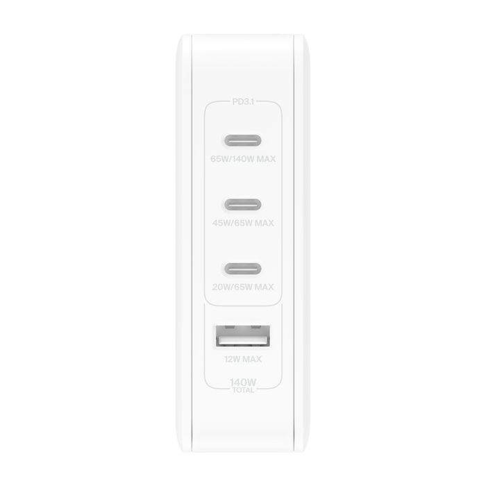 Belkin ALIMENTATORE 140W 4-PORTE USB CON UK,EU,US PLUG [WCH014BTWH]