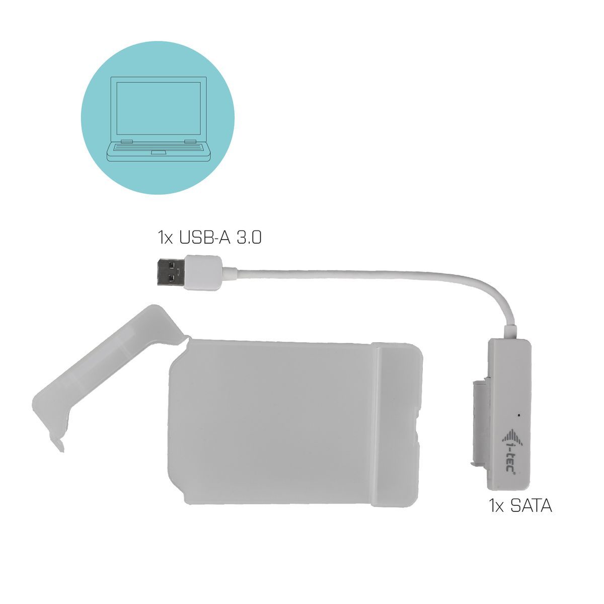 i-tec MySafe USB 3.0 Easy 2.5" External Case  White [MYSAFEU314]