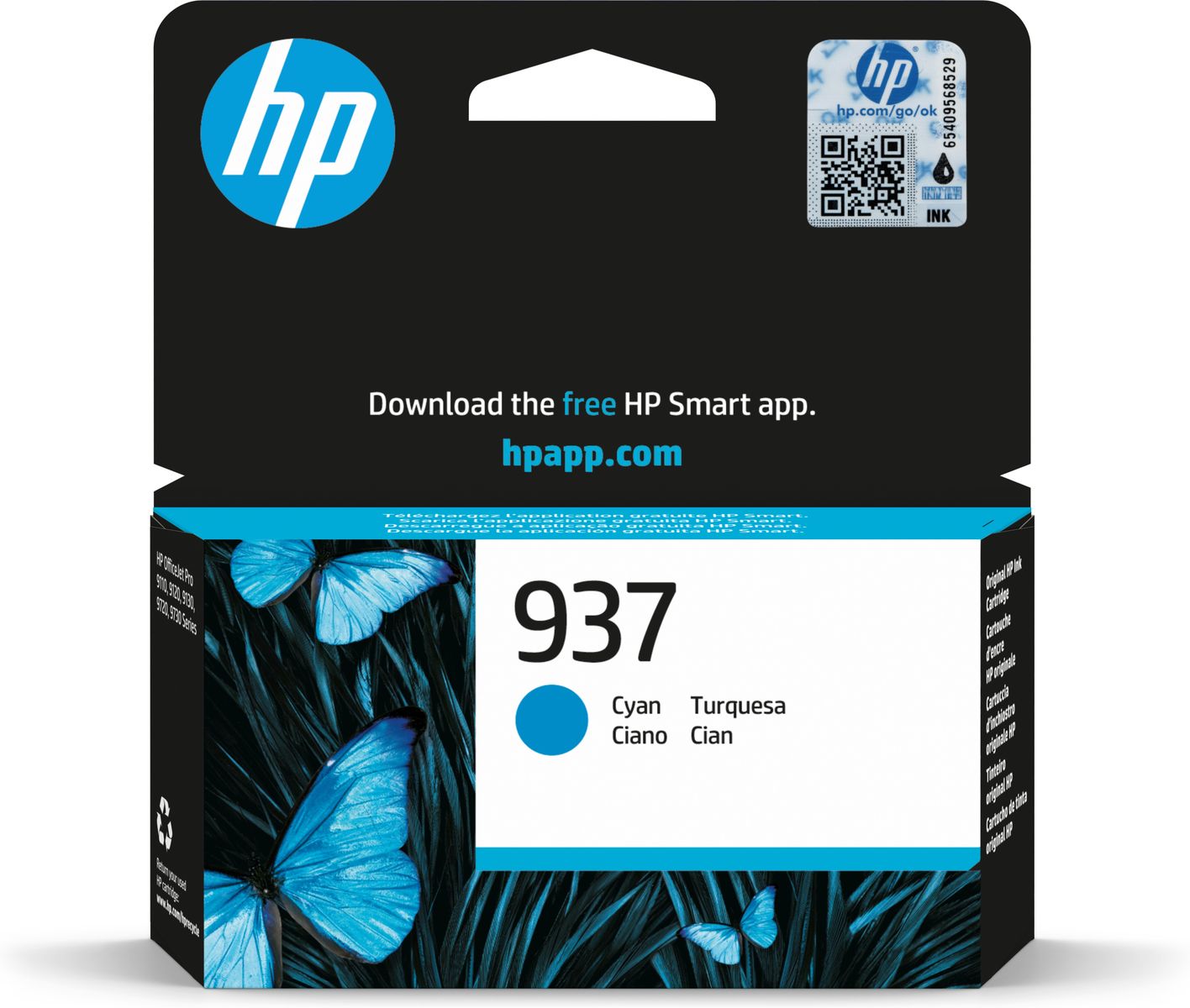 HP Cartuccia di inchiostro ciano originale 937 [4S6W2NE#301]