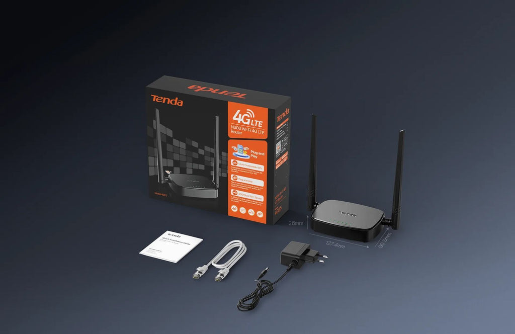 Tenda 4G05 router wireless Fast Ethernet Banda singola (2.4 GHz) Nero [4G05]