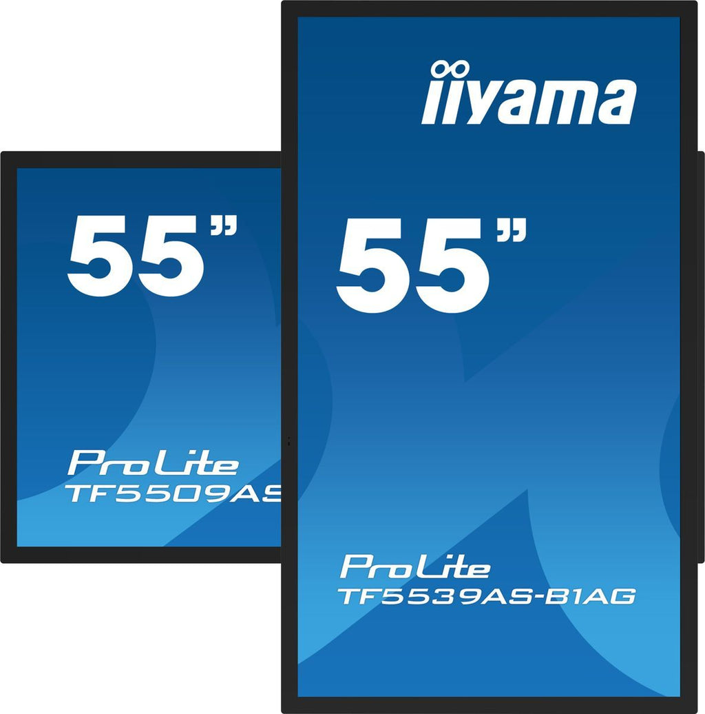 iiyama TF5539AS-B1AG visualizzatore di messaggi Pannello piatto per segnaletica digitale 138,7 cm (54.6") LED 500 cd/m 4K Ultra HD Nero Touch screen Processore integrato Android 24/7 [TF5539AS-B1AG]