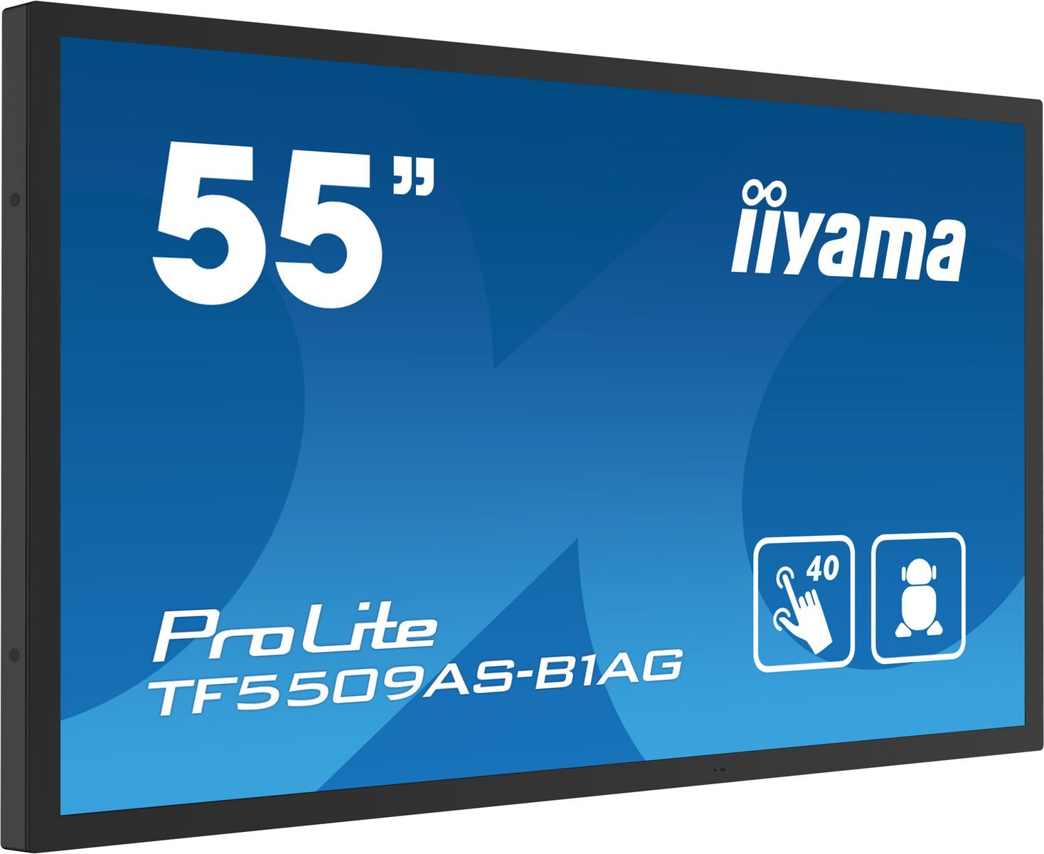 iiyama TF5539AS-B1AG visualizzatore di messaggi Pannello piatto per segnaletica digitale 138,7 cm (54.6") LED 500 cd/m 4K Ultra HD Nero Touch screen Processore integrato Android 24/7 [TF5539AS-B1AG]