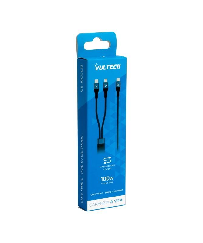 Vultech CS-NCCL12BL cavo USB USB 2.0 1,2 m USB C USB C/Lightning Blu [CS-NCCL12BL]