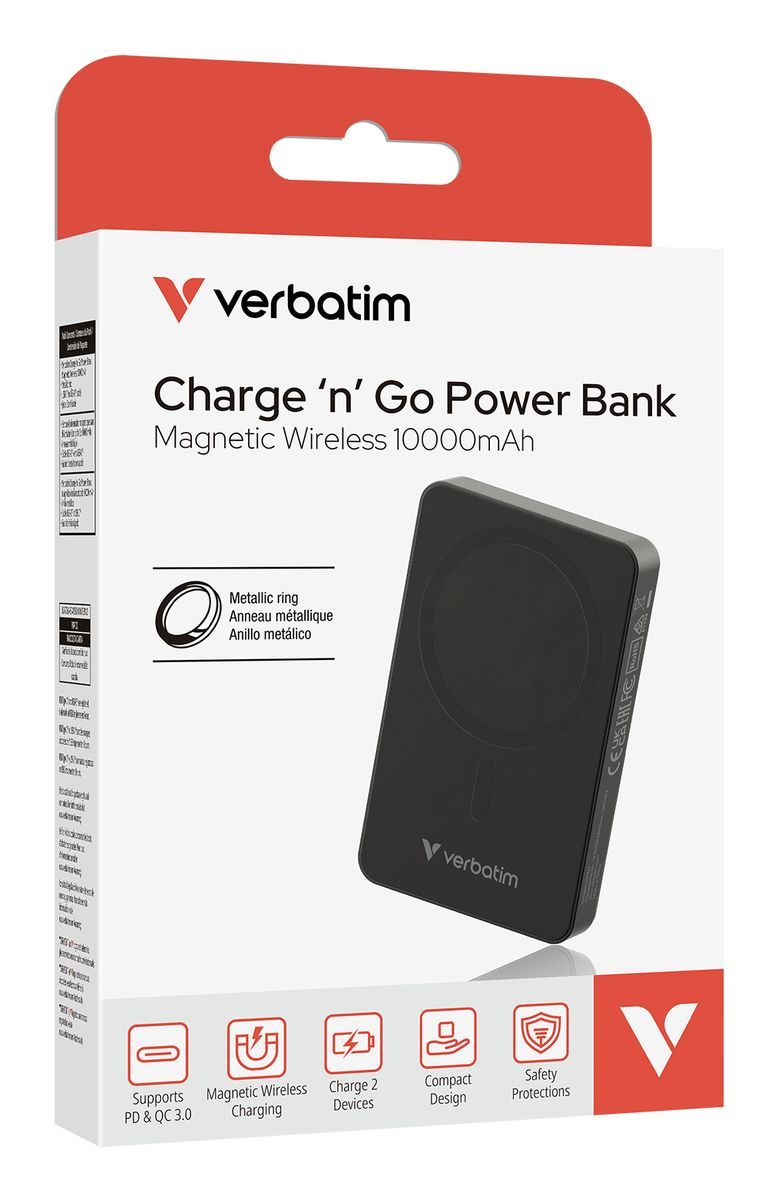 VERBATIM POWERBANK MAGNETIC WIRELESS 10000MAH [32227]