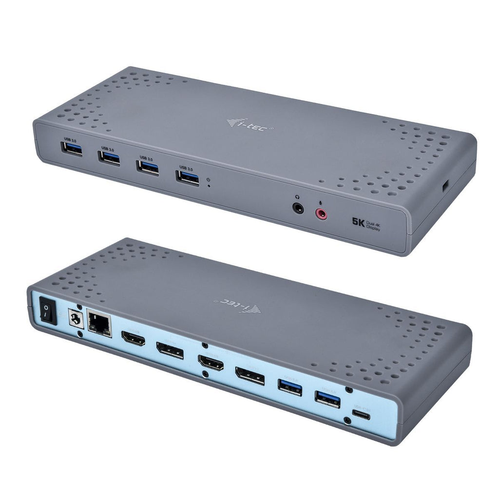 i-tec USB 3.0 / USB-C / Thunderbolt 3 Dual Display Docking Station [CADUAL4KDOCK]