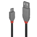 Lindy 36733 cavo USB 2 m USB 2.0 USB A Micro-USB B Nero, Grigio [LINDY36733]