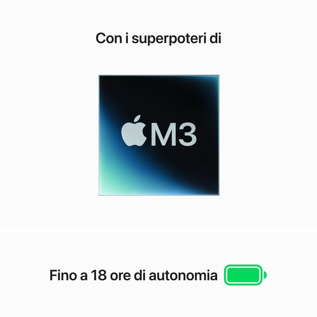 Apple MacBook Air 13'' M3 chip con core 8 CPU e core 10 GPU, 16GB, 512GB SSD Argento [MXCT3T/A]