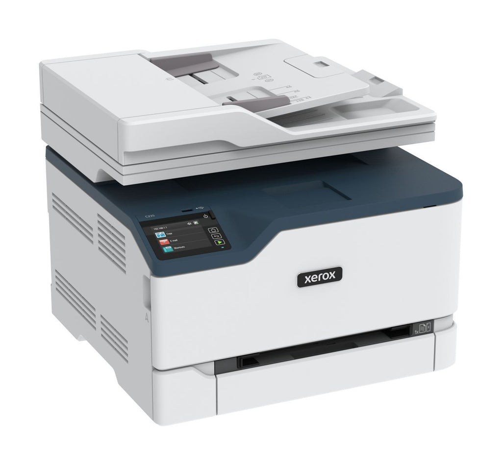 Xerox C235 A4 22 ppm Copia/Stampa/Scansione/Fax wireless con stampa fronte/retro PS3 PCL5e/6 ADF 2 vassoi Totale 251 fogli [C235V_DNI]