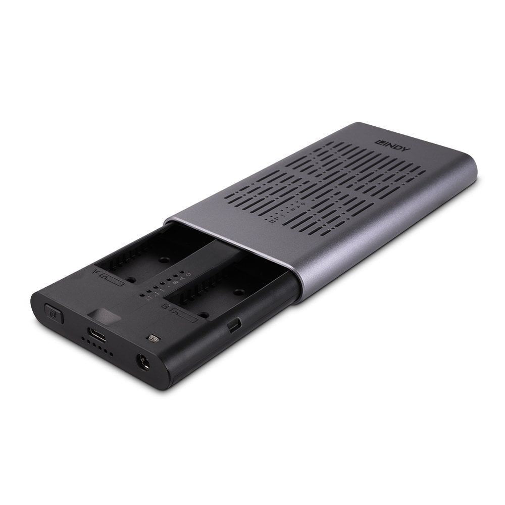 Lindy 43382 contenitore di unità di archiviazione Box esterno SSD Argento M.2 [LINDY43382]
