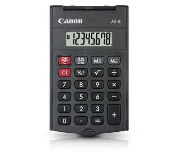 Canon AS-8 calcolatrice Tasca Calcolatrice con display Grigio [4598B001]