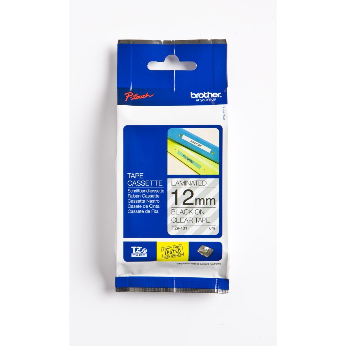 Brother TZe-131 - nastro laminato - 1 cassetta(e) - Rotolo (1,2 cm x 8 m) [TZE131]