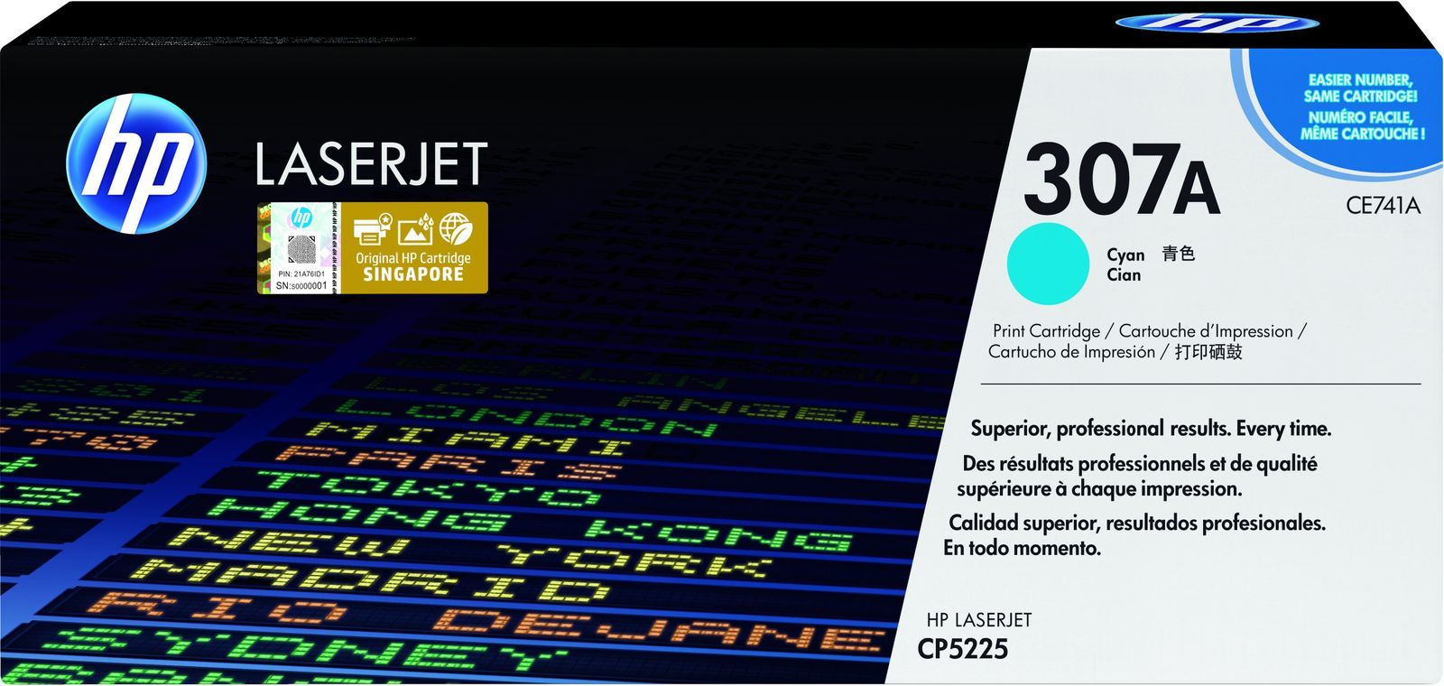 HP Cartuccia Toner originale ciano LaserJet 307A [CE741A]