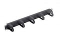PANNELLO GUIDACAVI NERO CON 5 ANELLI h.55 1U [ITR-000104-I]