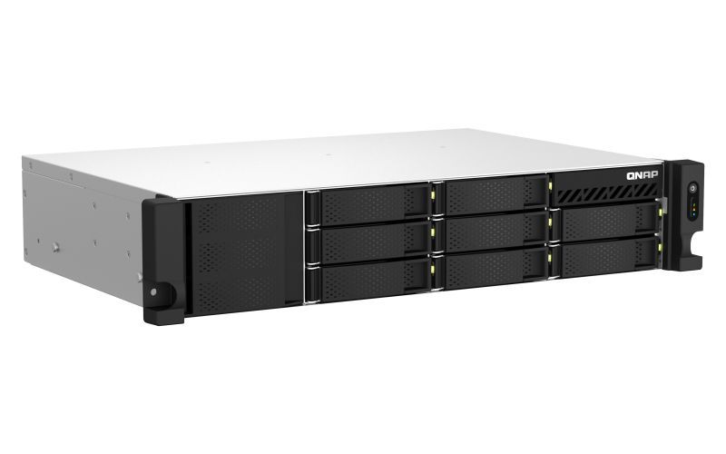 QNAP TS-873AEU-4G server NAS e di archiviazione Armadio (2U) Ryzen Embedded V1500B 4 GB DDR4 QuTS hero Nero [TS-873AEU-4G]