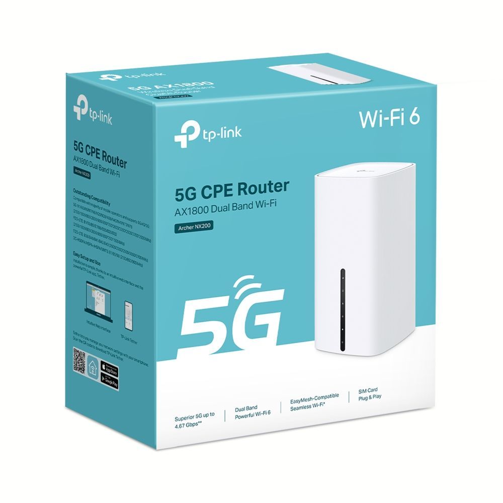 TP-Link Archer NX200 router wireless Gigabit Ethernet Dual-band (2.4 GHz/5 GHz) 5G Bianco [ARCHERNX200]