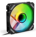 Sharkoon SHARK Mirror RGB PWM REVERSE Case per computer Ventilatore 12 cm Nero 1 pz [SHARKMIRRORRGBFANREVBLACK]