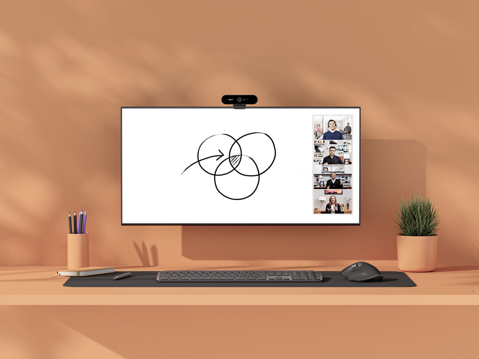 Logitech 960-001332 telecamera per videoconferenza Bianco 1920 x 1080 Pixel 15 fps [960-001332]