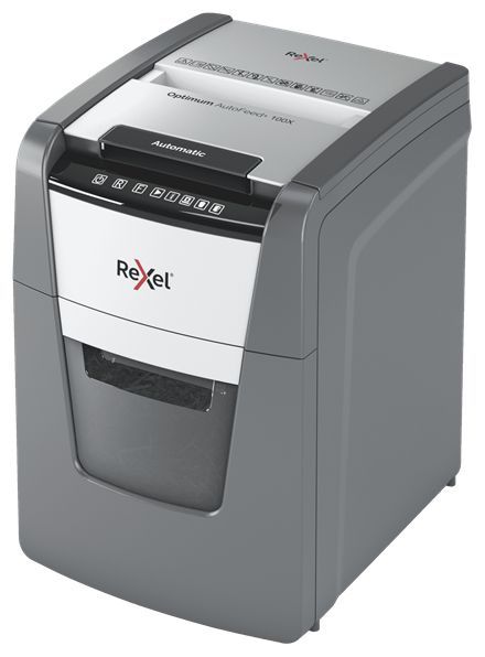 Rexel Optimum AutoFeed+ 100X distruggi documenti Triturazione incrociata 55 dB 22 cm Nero, Grigio [2020100XEU]