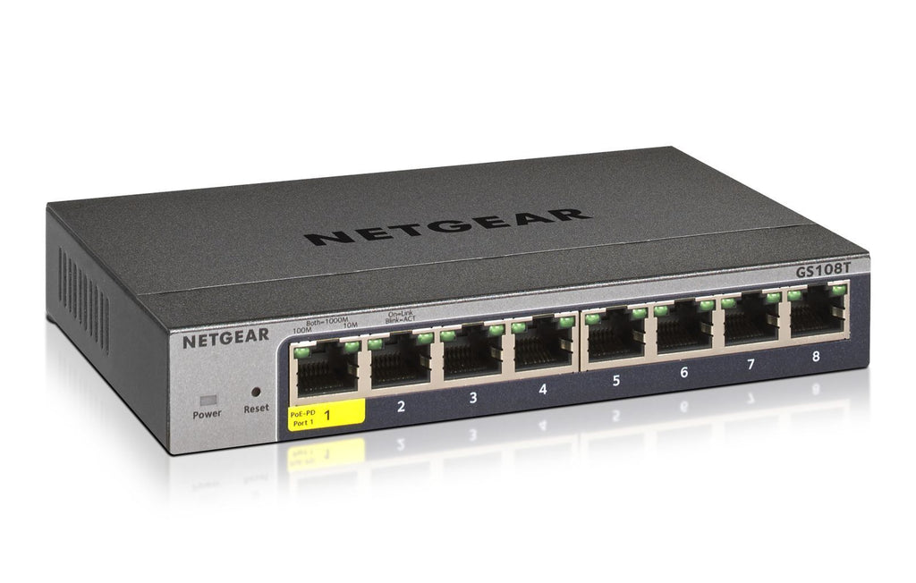 NETGEAR GS108Tv3 Gestito L2 Gigabit Ethernet (10/100/1000) Grigio [GS108T-300PES]