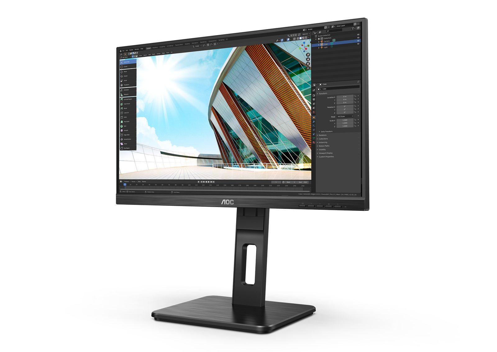 AOC P2 22P2Q LED display 54,6 cm (21.5") 1920 x 1080 Pixel Full HD Nero [22P2Q]
