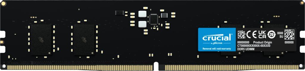 Crucial 8GB (1x8GB) DDR5-5600 CL46 RAM Arbeitsspeicher memoria 5600 MHz Data Integrity Check (verifica integrità dati) [CT8G56C46U5]
