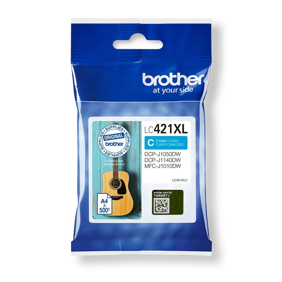 Brother LC-421XLC cartuccia d'inchiostro 1 pz Originale Resa elevata (XL) Ciano [LC421XLC]