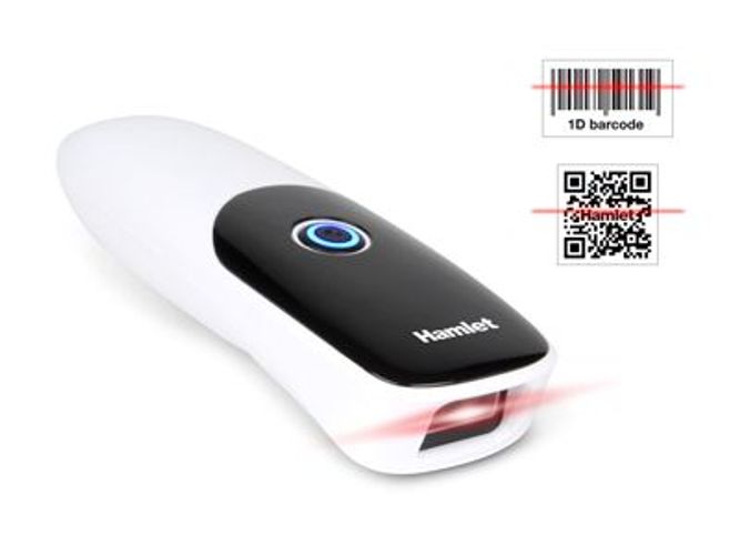 Hamlet HBCS-2DUWB lettore di codici a barre Lettore di codici a barre portatile 1D/2D Nero, Bianco [HBCS-2DUWB]