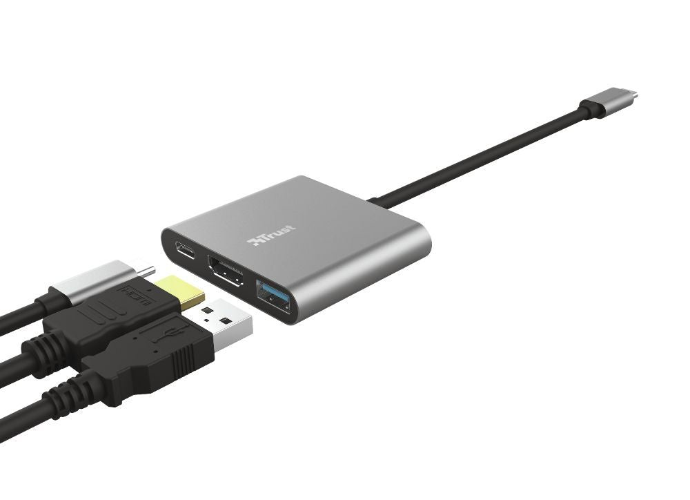 Trust Dalyx USB 3.2 Gen 1 (3.1 Gen 1) Type-C Alluminio, Nero [23772]