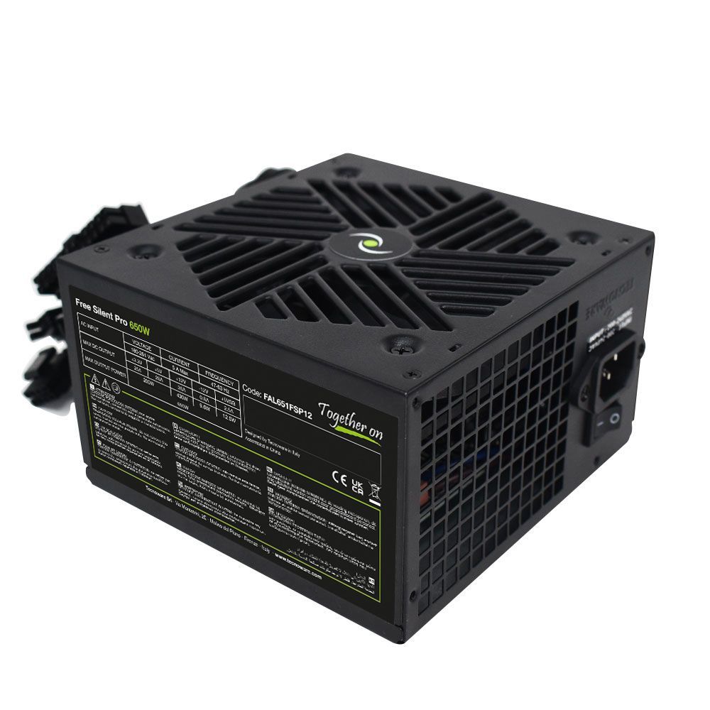 Tecnoware FAL651FSP12 alimentatore per computer 650 W 24-pin ATX ATX Nero [FAL651FSP12]