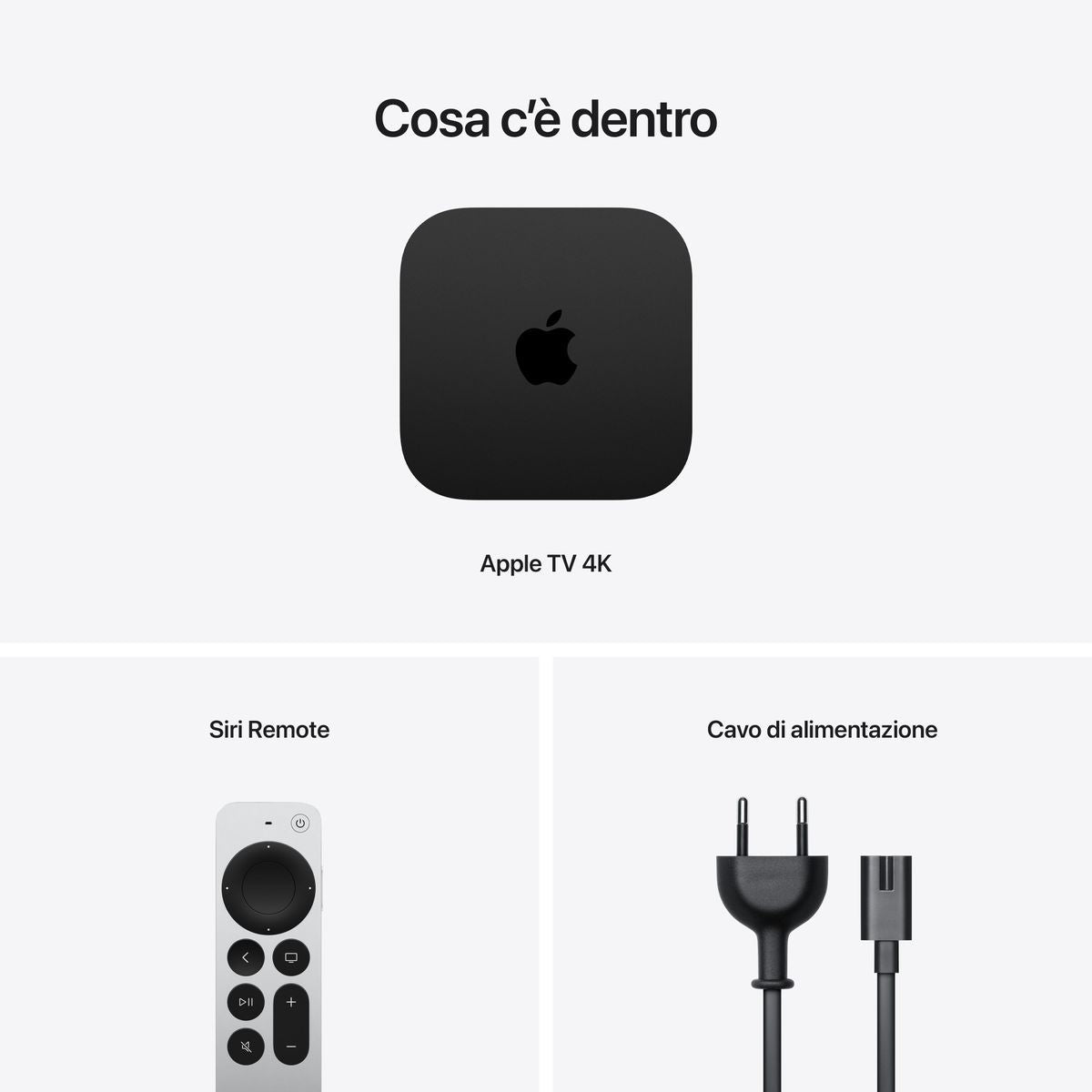 Apple TV 4K WiFi + Ethernet con 128GB di archiviazione [MN893T/A]