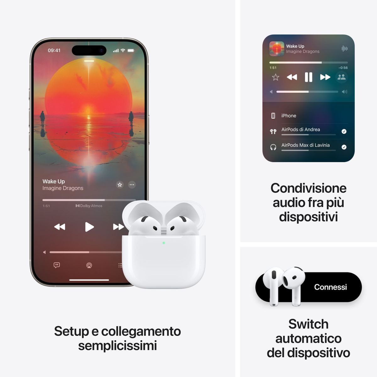 Apple AirPods (4th generation) AirPods 4 [MXP63ZM/A]