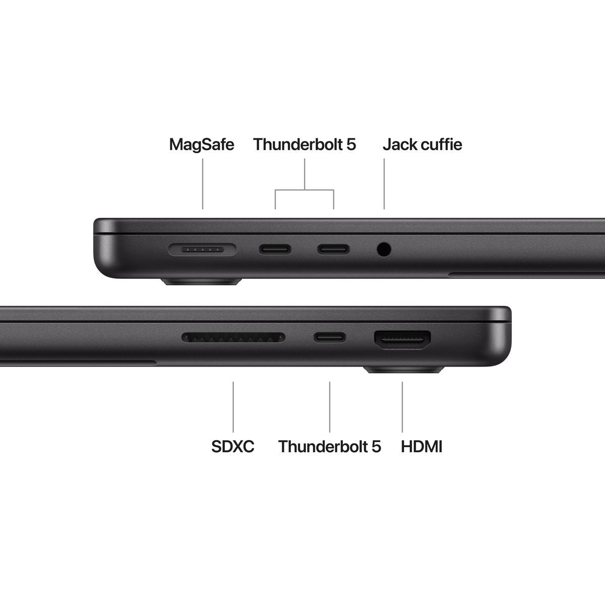 Apple MacBook Pro 14": Chip M4 Pro con cpu 14 core e gpu 20 core, 1TB SSD - Nero siderale [MX2J3T/A]