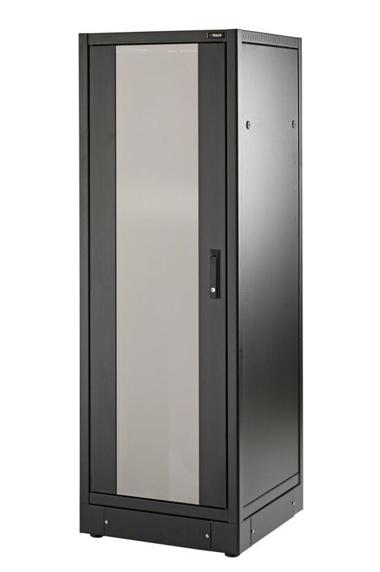 Armadio 24U 600x600 H.1156 Porta Ant.Vetro Nero [ITR-309054-SZ]