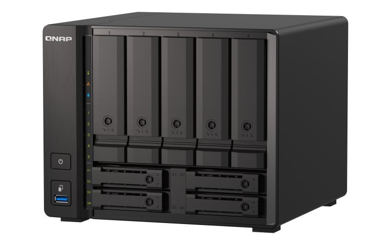 QNAP TS-H973AX NAS Tower Ryzen Embedded V1500B 8 GB DDR4 0 TB QuTS hero Nero [TS-H973AX-8G]