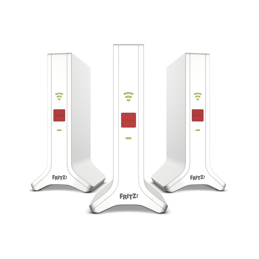 FRITZ!Repeater FRITZ!Mesh Set 4200 3-pack Edition Inter Ripetitore di rete 4200 Mbit/s Rosso, Bianco [20003109]