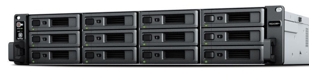 Synology RackStation RS2423RP+ server NAS e di archiviazione Armadio (2U) Ryzen Embedded V1780B 8 GB DDR4 0 TB DiskStation Manager Nero, Grigio [RS2423RP+]