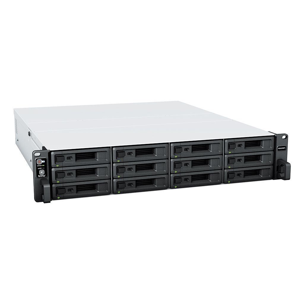 Synology RackStation RS2423RP+ server NAS e di archiviazione Armadio (2U) Ryzen Embedded V1780B 8 GB DDR4 0 TB DiskStation Manager Nero, Grigio [RS2423RP+]